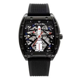 Montre mécanique pour homme, boîtier tonneau ajouré, mouvement chinois, index lumineux, étanche 30m, style sport, livraison directe - Product Image 1