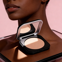 OEM Compact Poudre Fond de Teint Maquillage Naturel Clair Peau Claire Marque Privée Waterproof Mat Crème Solaire Contrôle de l'Huile Visage
