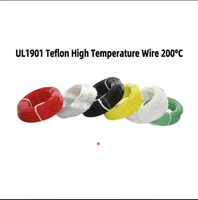 Fil UL1901 200C 300V avec isolation en fluoropolymère FEP, fil électrique torsadé en cuivre étamé pour appareils haute température