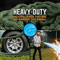 Tuyau d'arrosage de jardin extensible avec buse à 8 modes de pulvérisation et raccords en laiton, tuyau extensible léger et flexible pour l'arrosage de la cour