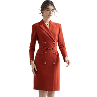 Robe élégante orange pour femmes, design de ceinture tendance 2022, vente en gros, robe pour femmes pour occasions spéciales