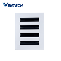 Diffuseur linéaire réglable en aluminium à 4 fentes pour conduits d'air conditionné Ventech