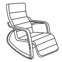 Nouveau style K/D chaise à bascule en bois courbé panneau de loisirs Style en bois pour meubles de maison pour salon