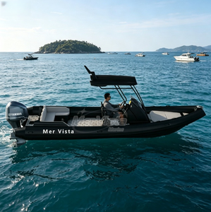 <span class=keywords><strong>Bateau</strong></span> en aluminium noir à coque profonde de 760 cm, certifié CE, idéal pour des aventures familiales sécurisées - Product Image 3