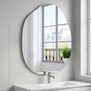 Espejo Decorativo Asimétrico de Vidrio Flotado con Retroiluminación LED Inteligente, Estilo Art Deco, Tamaño Personalizado, Fabricado en Shandong, <span class=keywords><strong>ECOLIVING</strong></span> - Product Image 1