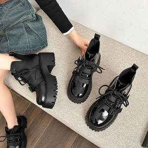 Nouvelles bottes mocassins d'été pour femmes, style britannique, à fermeture éclair, hauteur genou, confortables et tendance, pour moto - Product Image 3