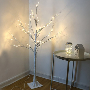 <span class=keywords><strong>L</strong></span>ámpara de decoración del hogar, árbol luminoso de abedul blanco, LED, simulación de árbol de Navidad, color de Año Nuevo, festival de Primavera, vista del día <span class=keywords><strong>l</strong></span> - Product Image 5