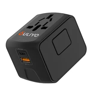 Nouvel adaptateur de voyage universel Europe schuko prise de courant Type C chargeur rapide adaptateur de voyage 3 broches