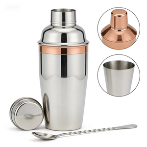 Ensemble de shakers à cocktails en acier inoxydable personnalisés en usine avec cuillère de bar, ensemble d'outils de bar avec logo personnalisé, usinés CNC pour le fraisage - Product Image 6