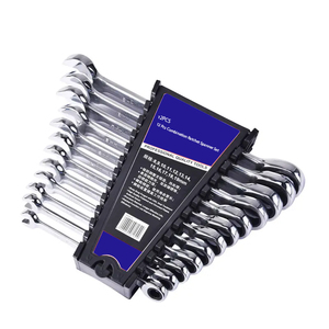 Bộ cờ lê kết hợp công nghiệp bạc 12 món, lực siết cao, bộ dụng cụ cờ lê ratchet kết hợp - Product Image 1