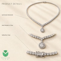 Collier pendentif goutte d'eau de luxe pour femme Better Star en or blanc 18 carats avec diamant de laboratoire rond certifié IGI