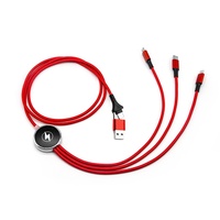 Câble de charge USB multifonction 6 en 1 personnalisé avec logo lumineux LED, cadeau promotionnel d'entreprise personnalisé