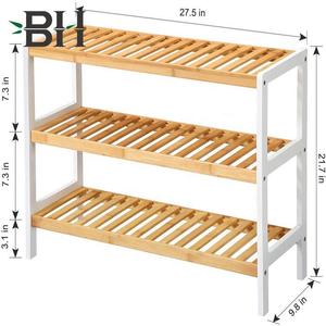<span class=keywords><strong>Scarpiera</strong></span> in bambù a 3 livelli per armadio <span class=keywords><strong>scarpiera</strong></span> autoportante per ingresso piccolo spazio impilabile - Product Image 2