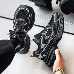 Zapatos deportivos para hombre, estilo primavera-otoño, material de malla transpirable, suela gruesa moderna, nuevo modelo, zapatos casuales para correr. - Product Image 3