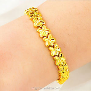 สร้อยข้อมือลูกปัดกลมลายปี่เซียะคู่ชุบทอง 14K พร้อมจี้รูปผีเสื้อ หัวใจพีช และใบโคลเวอร์สี่แฉก - Product Image 6