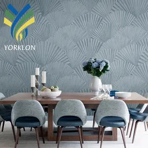 3D Modern Art Circular Sector Blue Geometric Fireproof Non Woven Home Background Wall Decoration Mural Wallpaper