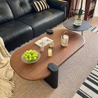 Table basse ovale en bois haut de gamme, moderne et de luxe, facile à nettoyer, modèle SUNWOODD EXPO 00, pour mobilier de salon – Nouveauté très demandée