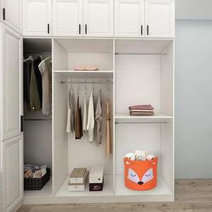 3 paquetes <span class=keywords><strong>de</strong></span> cesta <span class=keywords><strong>de</strong></span> almacenamiento <span class=keywords><strong>de</strong></span> cuerda <span class=keywords><strong>de</strong></span> algodón tejida a mano redonda personalizada con bordado <span class=keywords><strong>de</strong></span> zorro bonito plegable <span class=keywords><strong>para</strong></span> habitación <span class=keywords><strong>de</strong></span> niños con asas resistentes - Product Image 4