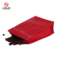 Sachet de café mat personnalisé de haute qualité avec logo, résistant à l'humidité, à fond plat, scellé sur huit côtés, portable, pour café, aliments pour animaux, gelée