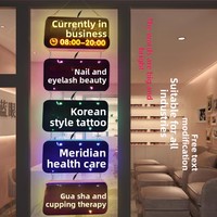 Panneau publicitaire lumineux LED mural amovible pour salon de beauté, en verre, avec découpe personnalisée pour nail art et broderie