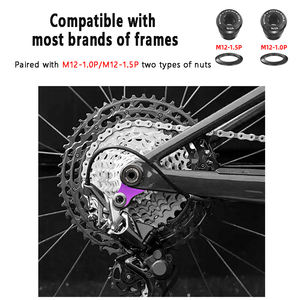Fixation de dérailleur arrière de vélo Vis de suspension 12mm à travers le moyeu Alxe Alliage Udh <span class=keywords><strong>Crochet</strong></span> - Product Image 3