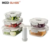 WEYOLI Glass Food Storage Containers Preserve Marinate Vacuum Sealer  Airtight Storage Containers with Lids Meal Prep Container