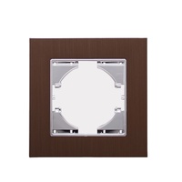 Interruptor de pared de 2 vías y 2 polos, estándar europeo, de aluminio cepillado, 10A, 220-250V~, para el hogar