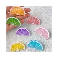 100Pcs Hars Kunstmatige Lemon Lime Slice Ornamenten Zoete Poppenhuis Fruit Ambachten Voor Home Party Decoratie Bruiloft Vaas Vulstoffen
