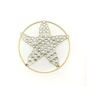 Modern Home Decor Hand Made Star Crystal Acrylic Metal Wall Art