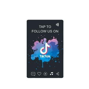 Business TikTok Review Cards PVC/PAPER NFC Tap Social RFID Tiktok Business Cards - Product Image 1