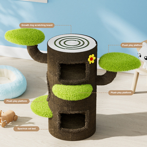 Arbre à chat moderne de haute qualité à plusieurs niveaux en sisal, tour à chat moderne avec poteau à gratter, cadre d'escalade, grattoir - Product Image 3
