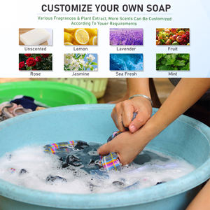 थोक में कम मोक सस्ती कीमत नारियल एंटीफंगल पीले कपड़े धोने के लिए साबुन का आकार कपड़े धोने का साबुन - Product Image 3