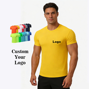 Custom Logo Stand Collar Zipper Short Sleeve Men T Shirts Reflective Design Workout Training T Shirts - Product Image 1