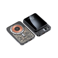 Chargeur portable magnétique sans fil 10000 mAh Banque d'alimentation magnétique transparente sans fil Chargeur portable Banque d'alimentation transparente