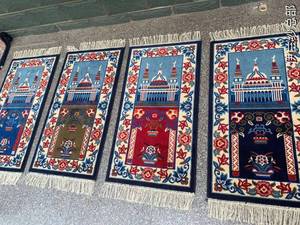 Alfombra de oración islámica moderna, tejida a máquina, con diseño de arco Mihrab, de poliéster, lavable, antideslizante, suave, Sajadah - Product Image 1