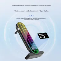 Support de carte graphique GH3PRO exclusif avec vue sur la mer, affichage de la température ARGB, support magnétique en alliage d'aluminium, en stock