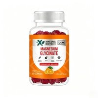 Gommes de glycinate de magnésium 1200mg, 60 unités, à croquer, avec Vitamine D3, B6, Calcium, Végétalien, Sans OGM, pour Adultes, Quotidien, OEM ODM