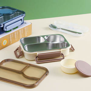 Lonchera Portátil de Dibujos Animados al por Mayor con Tazón para Sopa, Diseño con Broche, Sellada y a Prueba de Fugas, Contenedor de Almacenamiento de Alimentos para Picnic - Product Image 1