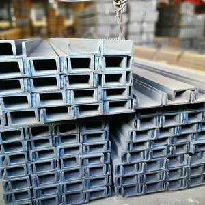 Black Annealed U Channel 200x60x7mm Structural Steel C Shape <b>Track</b> Section Heavy Duty Slotted Frame Rail System - Product Image 2