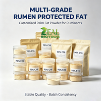 Poudre de graisse protégée par le rumen, poudre de graisse de palmier bypass, riche en acide palmitique C16 pour supplément énergétique chez les vaches laitières, bovins, ovins et ruminants