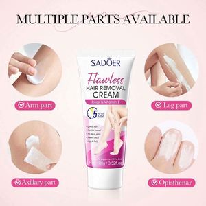 Crème dépilatoire instantanée bio à la vitamine E et aux herbes de rose pour le corps, les aisselles et les cuisses, marque privée, pour femmes - Product Image 5