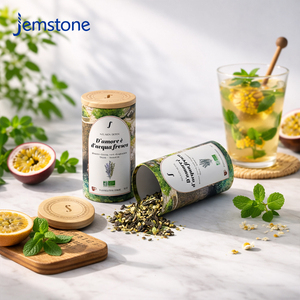 Caja de Embalaje de Cartón para Regalo, Diseño Personalizado, Ecológica, de Grado Alimenticio, para Café y Té, Acabado Mate, Tubo de Papel Cilíndrico - Product Image 3