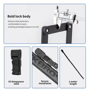 Le cadenas de vélo avec mécanisme de verrouillage par reconnaissance veineuse est installé de manière détachable. Le serrure est dotée d'un trou de serrure amovible. - Product Image 5
