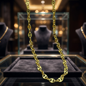 Wholesale 14K18K24K Micron Gold Plated Mariner <b>Link</b> Style Chain, Brass Gold Chain, Modern Chain Design, Fashion Chain Necklaces - Product Image 6