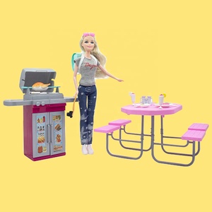 Barbecue thème mode <span class=keywords><strong>poupée</strong></span> ensemble 11 pouces jolie <span class=keywords><strong>poupée</strong></span> jouet avec accessoires drôle BBQ scène semblant jouer jeu pour les enfants - Product Image 3