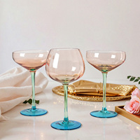 Magnifique ensemble de verres à vin en cristal électroplaqué de couleur violette, verres à vin de luxe, gobelet à vin rouge pour fête, mariage