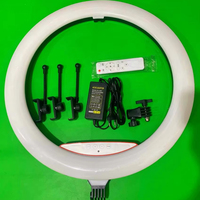 LJJ56RGB 22ihces Ring Light Selfie Ring Light Kit avec 2.1m Trépied 3200-6500K Dimmable LED Ring Light