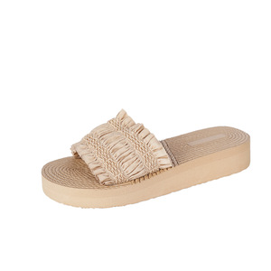Nouvelles sandales plates à pampilles pour femmes, style européen et américain, à une bride, pour l'extérieur, collection été 2026 - Product Image 5