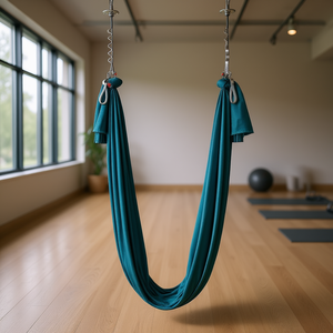 Columpio de Yoga Aéreo Verde Oscuro de 8.7 Yardas, Tela de Nailon, Hamaca Antigravedad, Kit Completo de Montaje para Uso en Interiores y Exteriores - Product Image 2