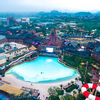 Piscine artificielle à double vague de grande taille et haute puissance